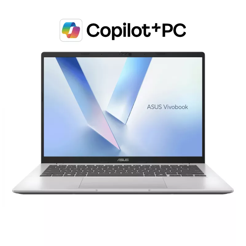 ASUS Vivobook 14 M1407GA-LY012W Copilot+ PC AMD Ryzen™ AI 7 445 Laptop 35,6 cm (14 Zoll) WUXGA 16 GB DDR5-SDRAM 512 GB SSD Wi-Fi 6 (802.11ax) Windows 11 Home Niederländisch Silber