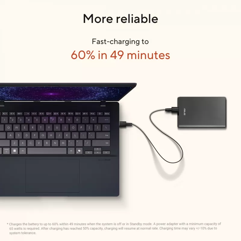 ASUS Vivobook 14 M1407GA-LY012W Copilot+ PC AMD Ryzen™ AI 7 445 Laptop 35,6 cm (14 Zoll) WUXGA 16 GB DDR5-SDRAM 512 GB SSD Wi-Fi 6 (802.11ax) Windows 11 Home Niederländisch Silber