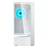 COUGAR CFV235 Vision Midi-Tower-PC-Gehäuse – ARGB, 23,3 cm (9,16 Zoll) LCD, gehärtetes Glas, weiß, unterstützt ATX/Micro-ITX, 2x 3,5 Zoll + 2x 2,5 Zoll
