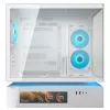 COUGAR CFV235 Vision Midi-Tower-PC-Gehäuse – ARGB, 23,3 cm (9,16 Zoll) LCD, gehärtetes Glas, weiß, unterstützt ATX/Micro-ITX, 2x 3,5 Zoll + 2x 2,5 Zoll