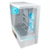COUGAR CFV235 Vision Midi-Tower-PC-Gehäuse – ARGB, 23,3 cm (9,16 Zoll) LCD, gehärtetes Glas, weiß, unterstützt ATX/Micro-ITX, 2x 3,5 Zoll + 2x 2,5 Zoll