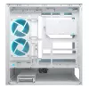 COUGAR CFV235 Vision Midi-Tower-PC-Gehäuse – ARGB, 23,3 cm (9,16 Zoll) LCD, gehärtetes Glas, weiß, unterstützt ATX/Micro-ITX, 2x 3,5 Zoll + 2x 2,5 Zoll