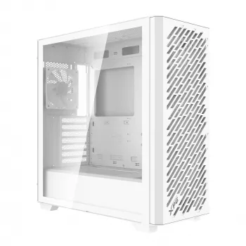 XPG VALOR AIR PRO Mid-Tower Gehäuse, Midi Tower, PC, Weiß, ATX, EATX, micro ATX, Mini-ATX, SPCC, Gehärtetes Glas, Mehrfarbig