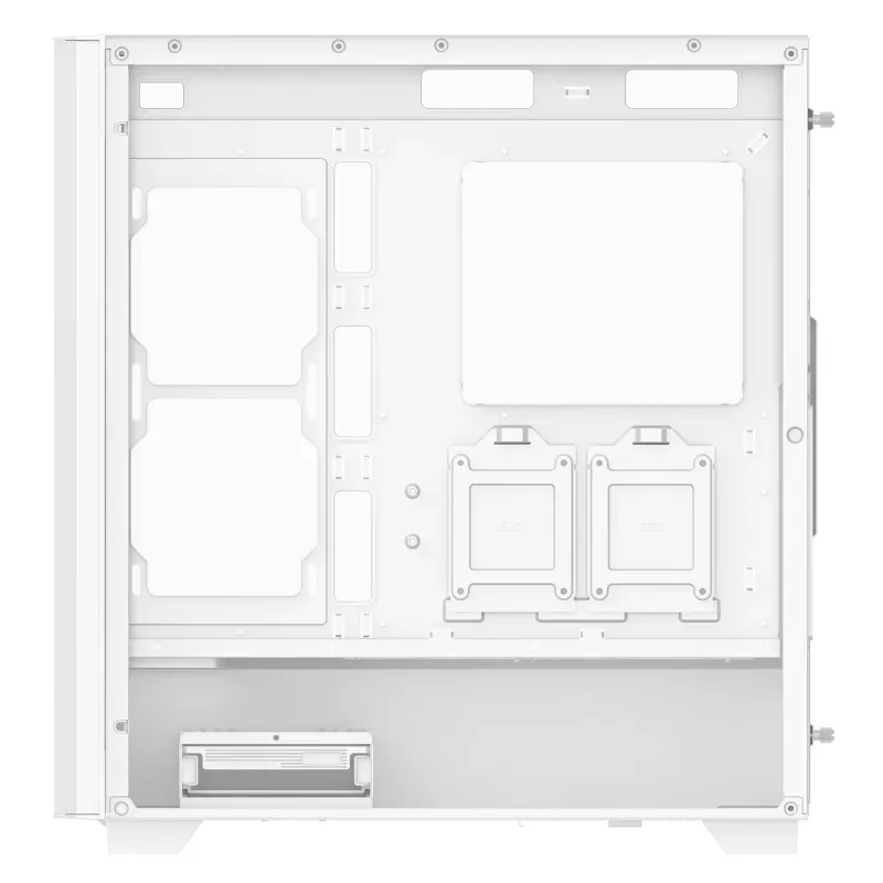 XPG VALOR AIR PRO Mid-Tower Gehäuse, Midi Tower, PC, Weiß, ATX, EATX, micro ATX, Mini-ATX, SPCC, Gehärtetes Glas, Mehrfarbig