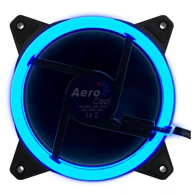 Aerocool Rev RGB Computer-Gehäuselüfter 12 cm Schwarz