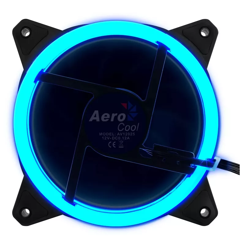 Aerocool Rev RGB Computer-Gehäuselüfter 12 cm Schwarz