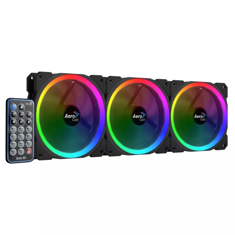Aerocool Orbit RC Computergehäuse-Lüfter 12 cm Schwarz