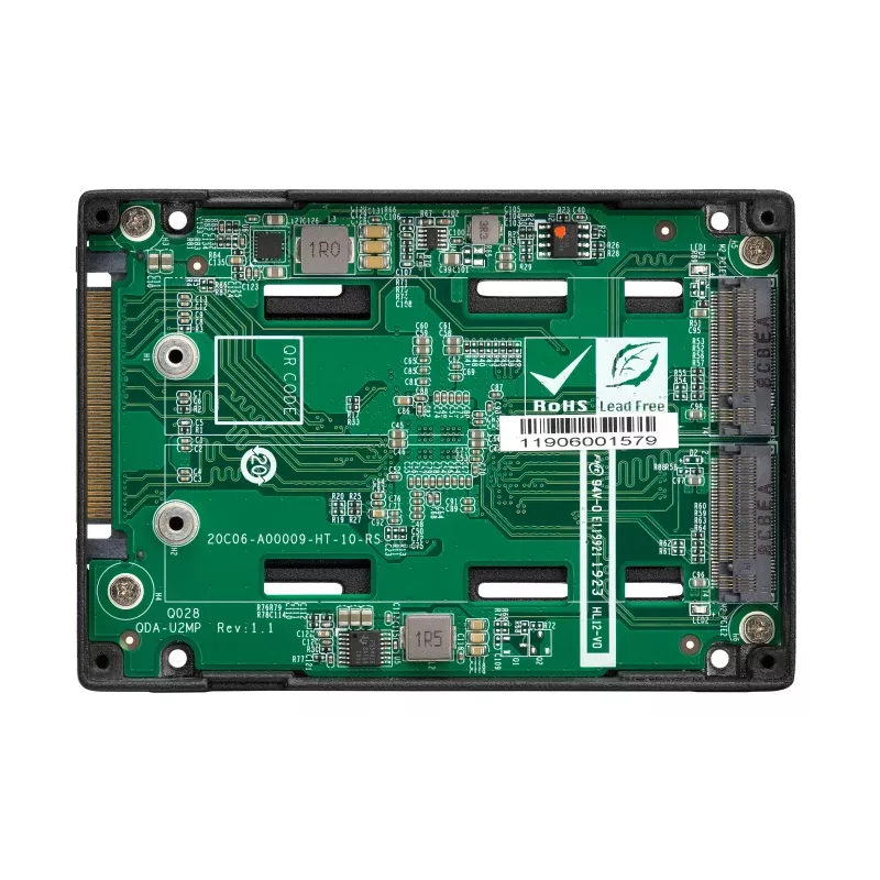 QNAP QDA-U2MP Speichergehäuse SSD-Gehäuse Schwarz M.2