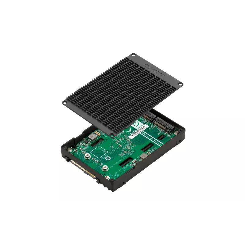 QNAP QDA-U2MP Speichergehäuse SSD-Gehäuse Schwarz M.2