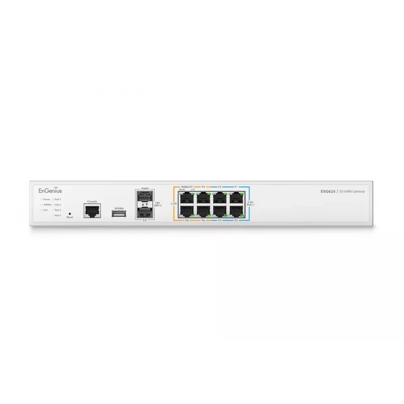 EnGenius Cloud Managed Security Gateway 2 x 2,5 GbE LAN & 6 x 2,5 GbE WAN & 2 SFP+ Ports