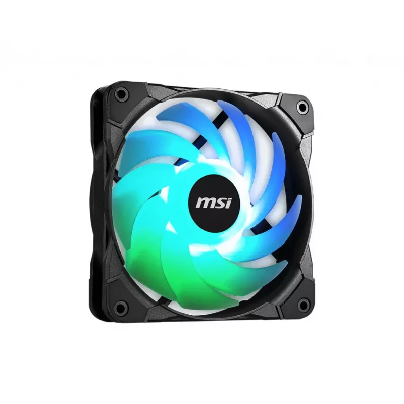 MSI MAX F12A-3 120mm ARGB Lüfter-Kit - Gehäusezubehör '3x 120mm ARGB PWM Lüfter, 600-1500 U/min, Mystic Lighting Sync'
