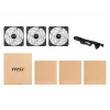 MSI MAX F12A-3 120mm ARGB Lüfter-Kit - Gehäusezubehör '3x 120mm ARGB PWM Lüfter, 600-1500 U/min, Mystic Lighting Sync'