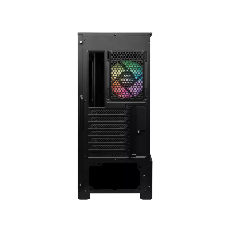 MSI MAG FORGE 111R Mid Tower Gaming Computer Case 'Schwarz, 1x 120mm ARGB PWM-Lüfter, 1-6 ARGB-Hub, Mystic Light Sync, Tempered Glass Panel, ATX, mATX, mini-ITX'