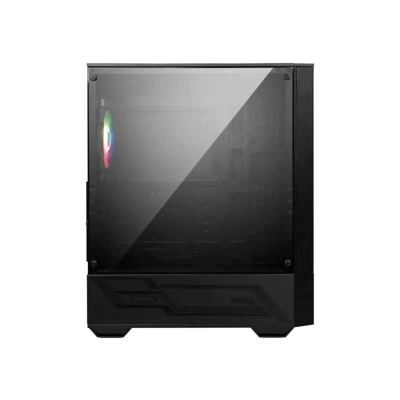 MSI MAG FORGE 111R Mid Tower Gaming Computer Case 'Schwarz, 1x 120mm ARGB PWM-Lüfter, 1-6 ARGB-Hub, Mystic Light Sync, Tempered Glass Panel, ATX, mATX, mini-ITX'