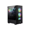 MSI MAG FORGE 111R Mid Tower Gaming Computer Case 'Schwarz, 1x 120mm ARGB PWM-Lüfter, 1-6 ARGB-Hub, Mystic Light Sync, Tempered Glass Panel, ATX, mATX, mini-ITX'