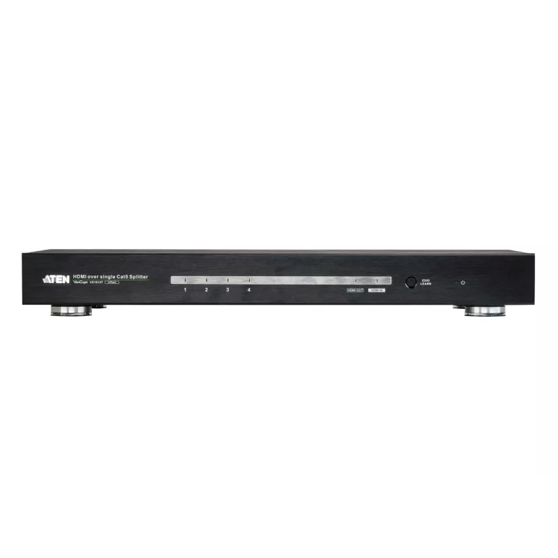 ATEN 4-Port HDMI CAT5e/6 Splitter über einzelnes Cat-Kabel / 4K / RS232 / HDBaseT