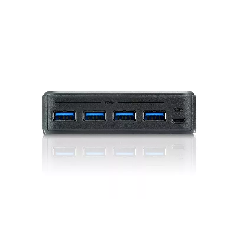 ATEN 4-Port USB 3.0 Peripherie-Sharing-Gerät, 5 Gbit/s, Micro-USB Typ B, Schwarz, Kunststoff, 0 - 40 °C, -20 - 60 °C
