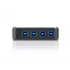 ATEN 4-Port USB 3.0 Peripherie-Sharing-Gerät, 5 Gbit/s, Micro-USB Typ B, Schwarz, Kunststoff, 0 - 40 °C, -20 - 60 °C