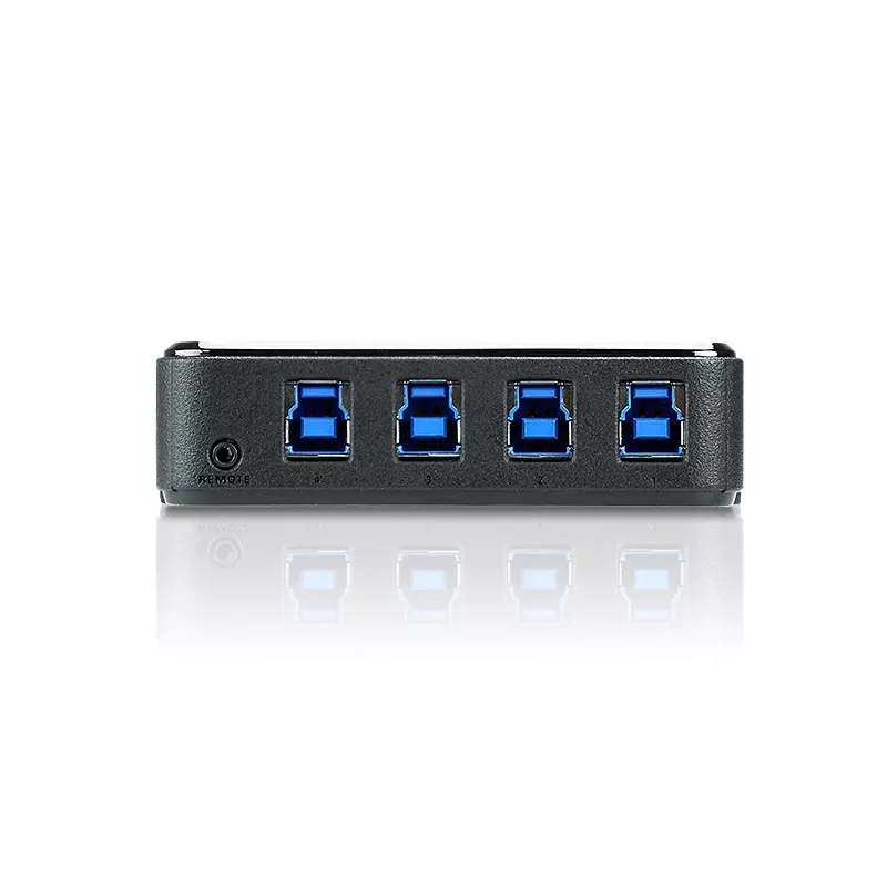 ATEN 4-Port USB 3.0 Peripherie-Sharing-Gerät, 5 Gbit/s, Micro-USB Typ B, Schwarz, Kunststoff, 0 - 40 °C, -20 - 60 °C