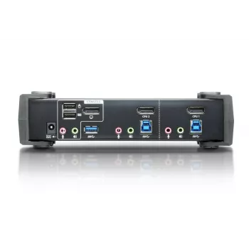 ATEN 2-Port USB 3.1 Gen 1 4K DisplayPort 1.2 KVMP™ Switch mit Audio (KVM-Kabel im Lieferumfang)