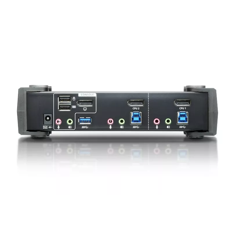 ATEN 2-Port USB 3.1 Gen 1 4K DisplayPort 1.2 KVMP™ Switch mit Audio (KVM-Kabel im Lieferumfang)