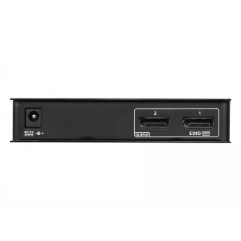 ATEN 2-Port 4K DisplayPort 1.2a Splitter, DisplayPort, 2x DisplayPort, 4096 x 2160 Pixel, Schwarz, Metall, 4K Ultra HD