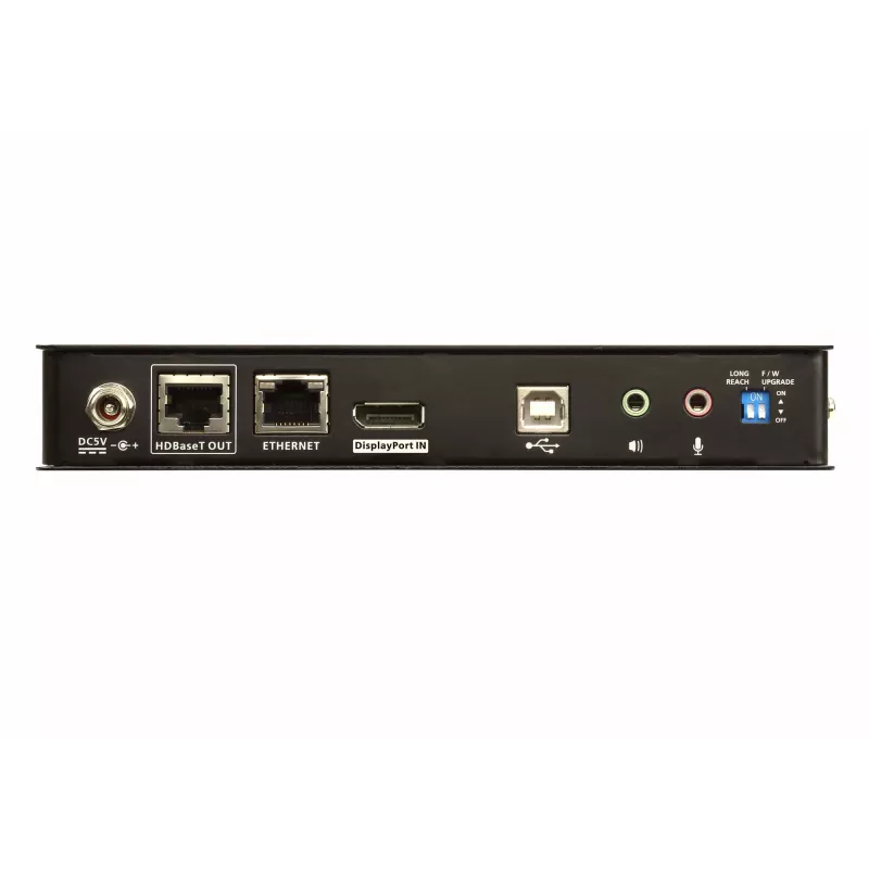 ATEN USB DisplayPort HDBaseT2.0 KVM Extender, Sender & Empfänger, Kabelgebunden, 150 m, Cat5e, Cat6, Cat6a, 4096 x 2160 Pixel, Schwarz