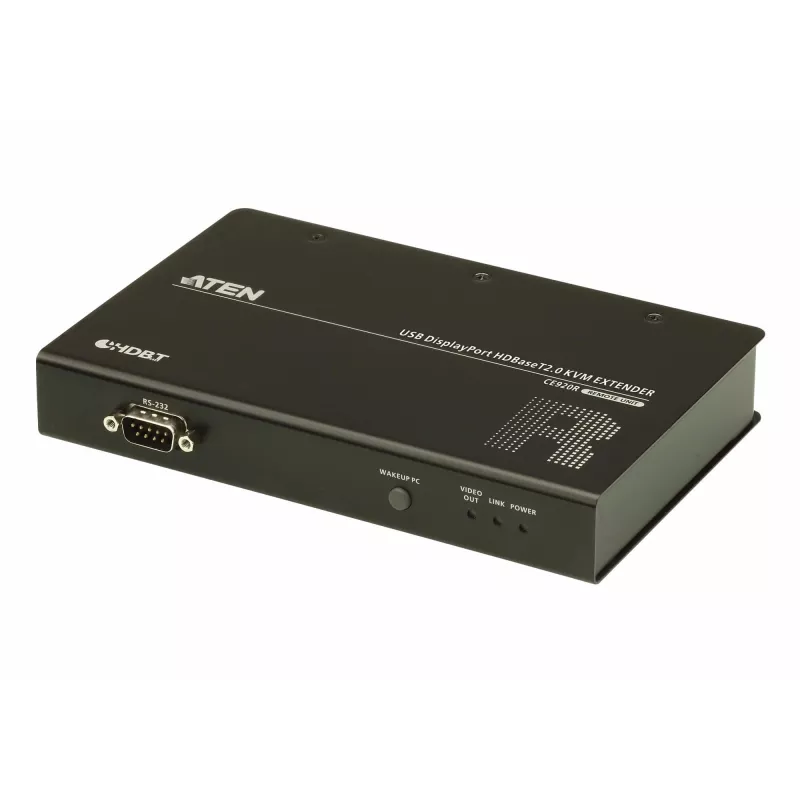 ATEN USB DisplayPort HDBaseT2.0 KVM Extender, Sender & Empfänger, Kabelgebunden, 150 m, Cat5e, Cat6, Cat6a, 4096 x 2160 Pixel, Schwarz
