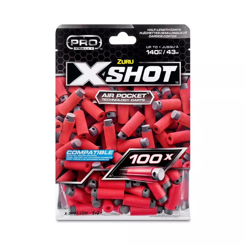 XSHOT Pro Series Halblange-Pfeile Nachfüllpack (100 Pfeile) ZURU