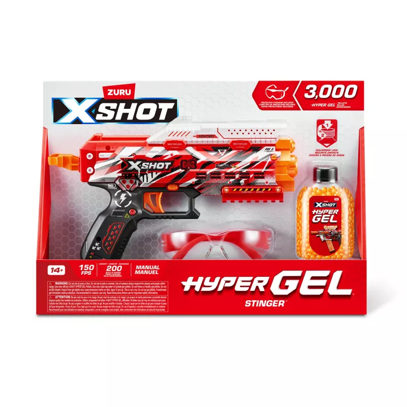 XSHOT Hyper Gel Stinger Blaster (3.000 Hyper Gel Pellets) ZURU