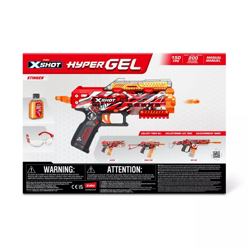 XSHOT Hyper Gel Stinger Blaster (3.000 Hyper Gel Pellets) ZURU