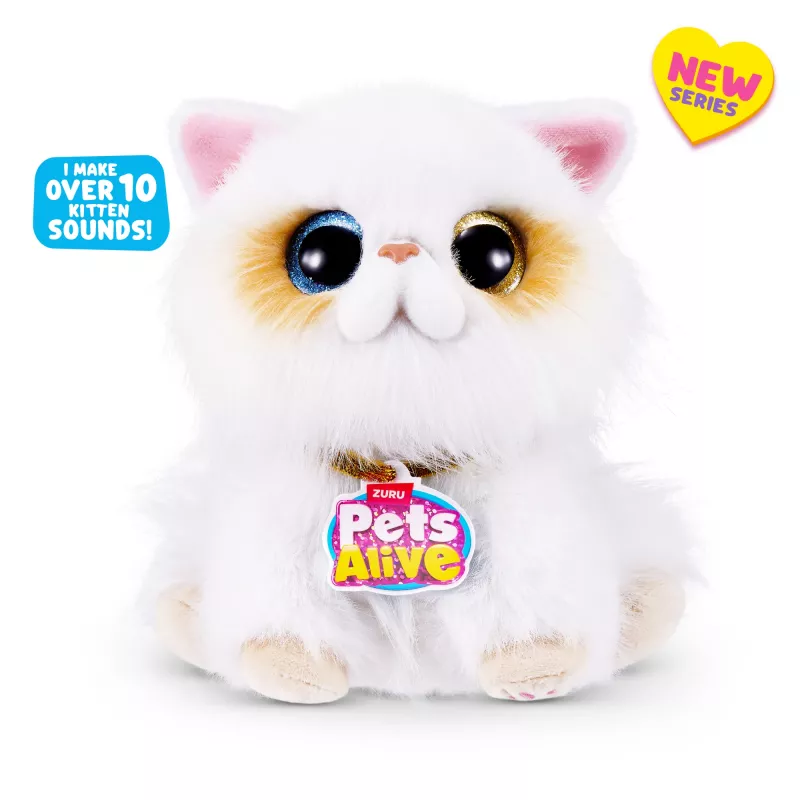 Spielzeugkatze Zuru Pets Alive Smitten Kittens Series 2 – interaktives Geräuschspielzeug, ab 3 Jahren, AAA-Batterien