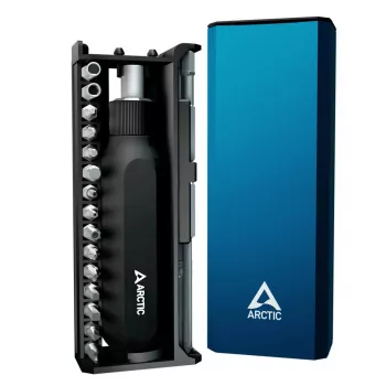 ARCTIC Ratschen-Schraubendreher-Set Stahl Schwarz Blau 1/4 Zoll