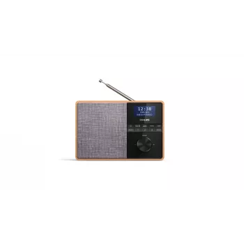 Philips TAR5505/10 Radio tragbar Digital Schwarz, Grau, Holz