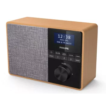 Philips TAR5505/10 Radio tragbar Digital Schwarz, Grau, Holz
