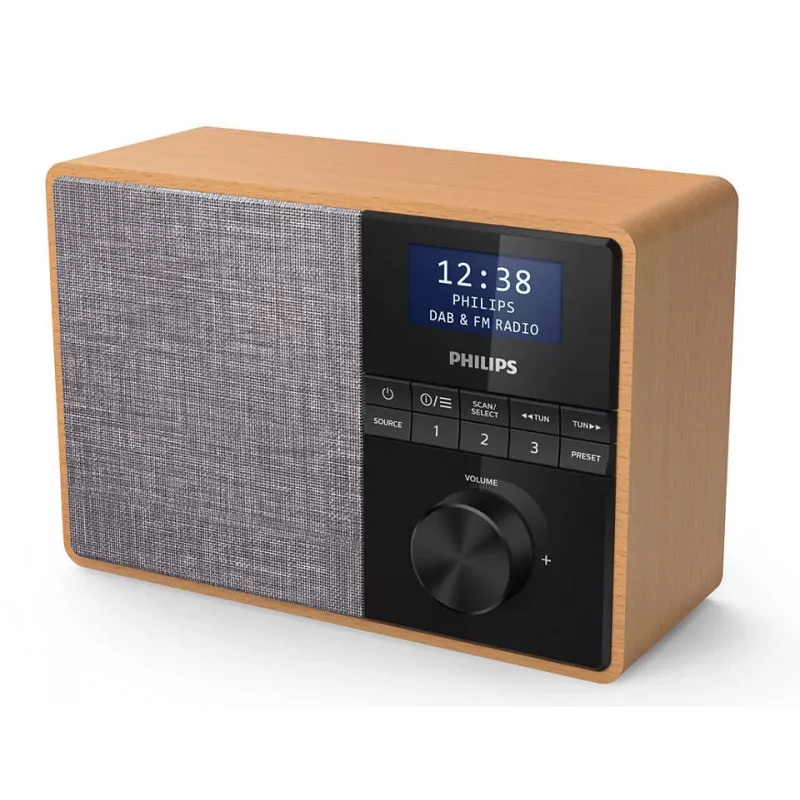 Philips TAR5505/10 Radio tragbar Digital Schwarz, Grau, Holz