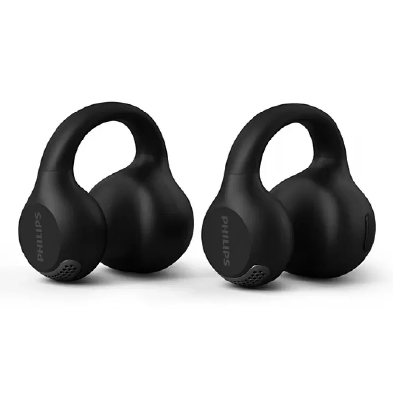 Philips 2000er-Serie TAQ2000BK Headset True Wireless Stereo (TWS) Ohrclip, Open-Ear Anrufe/Musik Bluetooth Schwarz