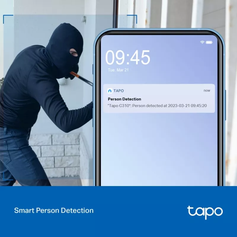 TP-Link Tapo Outdoor Security Wi-Fi Camera, IP-Sicherheitskamera, Außenbereich, Kabelgebunden & Kabellos, CE, NCC, Wandmontage, Weiß