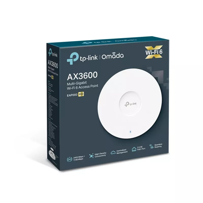 TP-Link Omada AX3600 Wireless Dual Band Multi-Gigabit Deckenmontage Access Point