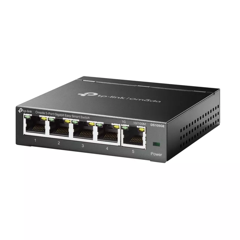 TP-Link Omada DS105GE Netzwerk-Switch Managed L2 Gigabit Ethernet (10/100/1000) Schwarz