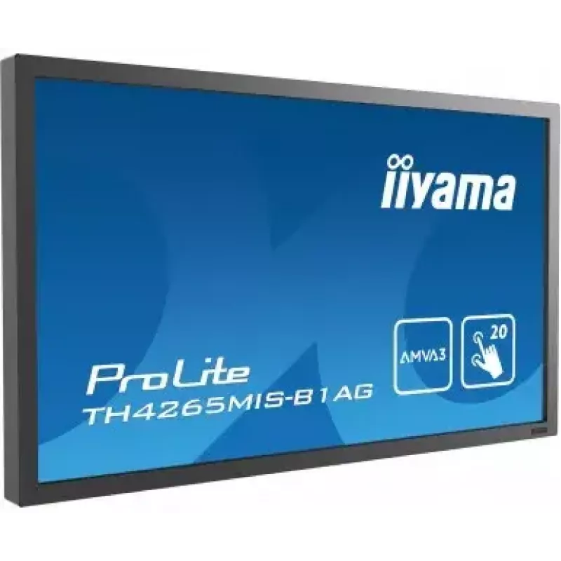Computer monitor IIYAMA ProLite TH4265MIS-B1AG, 42 Zoll (106,7 cm), Full HD 1920×1080, LED-Touchscreen, 6,5 ms, 16:9, Lautsprecher, VESA, Schwarz