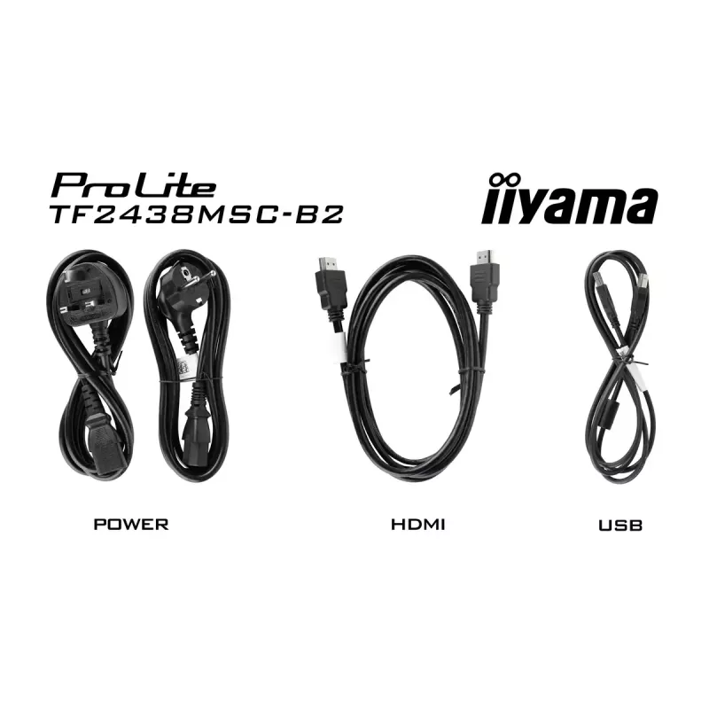 Touchscreen-Monitor IIYAMA TF2438MSC-B2 — 24 Zoll interaktives Display, Multi-Touch