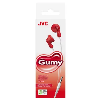 JVC F14 Gumy In-Ear-Kopfhörer Kabelgebunden Rot, Kabelgebunden, 16 - 20000 Hz, Musik, 17,1 g, Kopfhörer, Rot