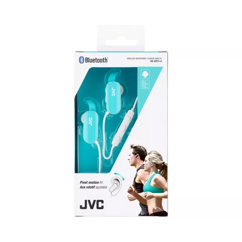 JVC HA-EBT5-A-E Kopfhörer/Headset Kabellos im Ohr Sport Bluetooth Blau, Weiß