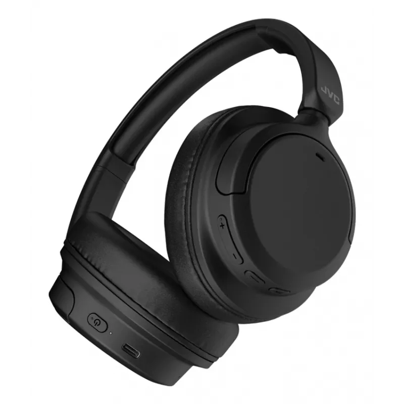 JVC Over-Ear-Kopfhörer mit Geräuschunterdrückung, Headset, kabellos, Kopfbügel, Anrufe/Musik, USB Type-C, Bluetooth, Schwarz