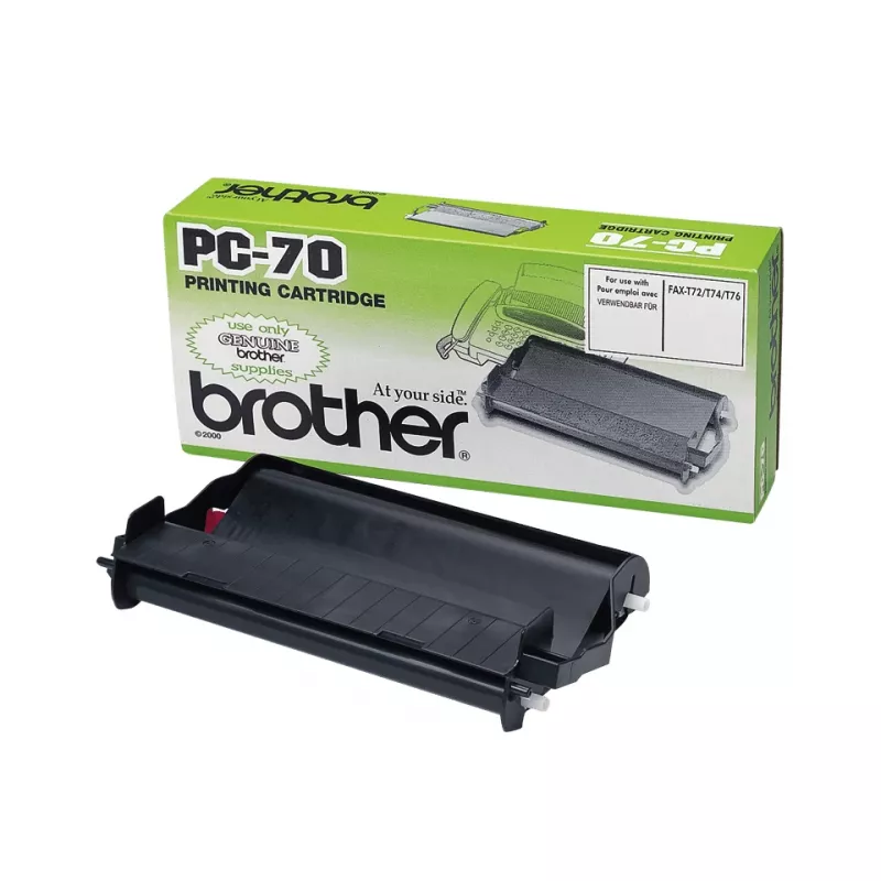 Fax-Kassette Brother PC70 – Schwarz, 140 Seiten, kompatibel mit FAXT72/74/76/78/7 Plus/92/94/96/98