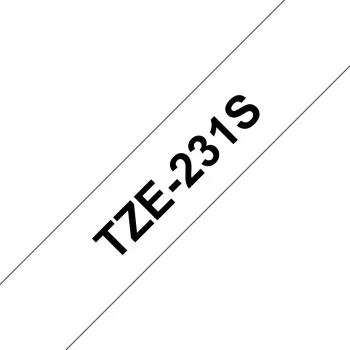 Brother TZE231S Etikettenband Schwarz auf Weiß TZe