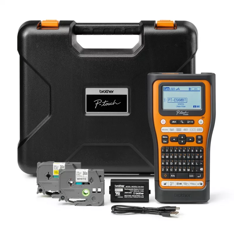 Brother PT-E560BTVP Etikettendrucker Thermotransfer 180 x 180 DPI 20 mm/s Kabelgebunden & Kabellos HSE/TZe Bluetooth QWERTY