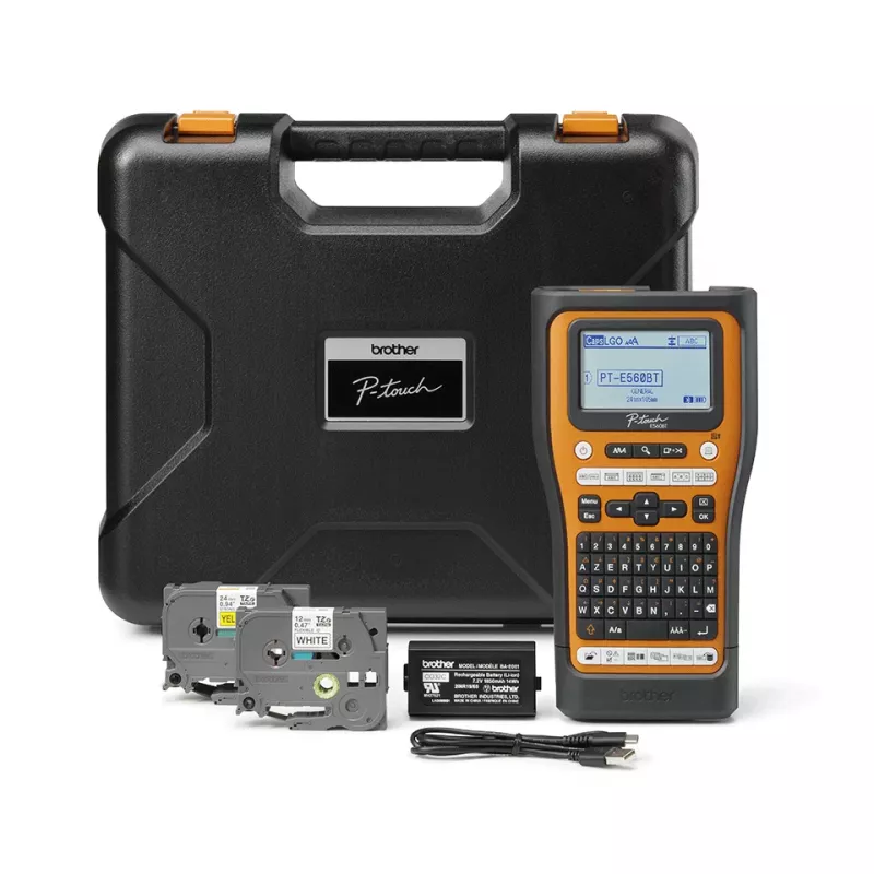 Brother PT-E560BTVP Etikettendrucker Thermotransfer 180 x 180 DPI 20 mm/s Kabelgebunden & Kabellos HSE/TZe Bluetooth QWERTY