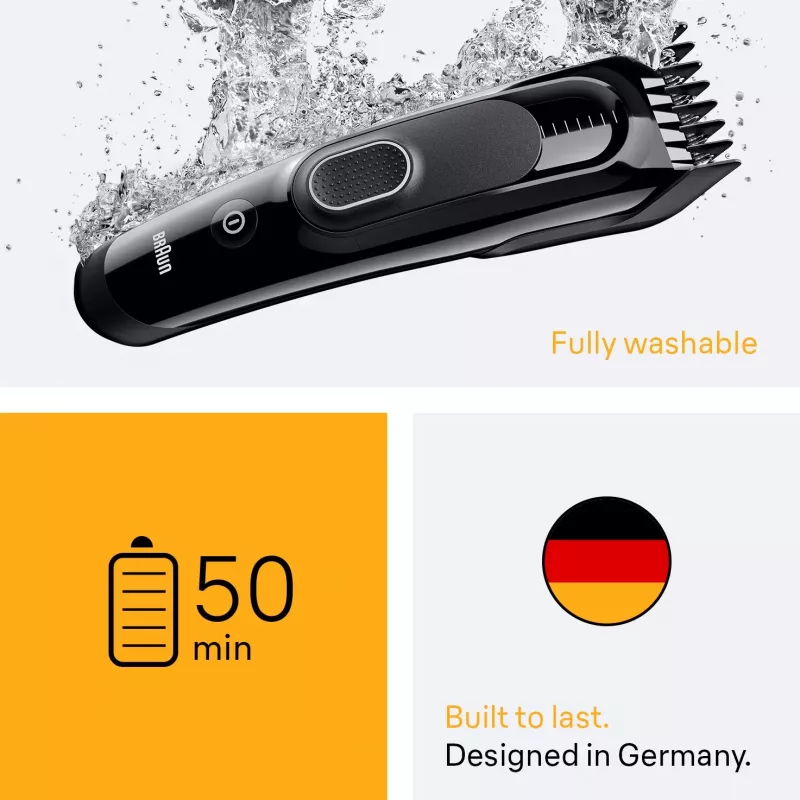 Braun HC5510 Haartrimmer/-schneider Schwarz 9 Nickel-Metallhydrid (NiMH)